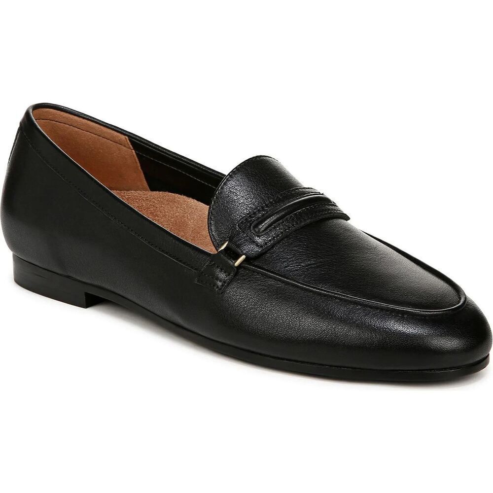 New Vionic Women's Newport Black Leather Slip on Loafer Size 10